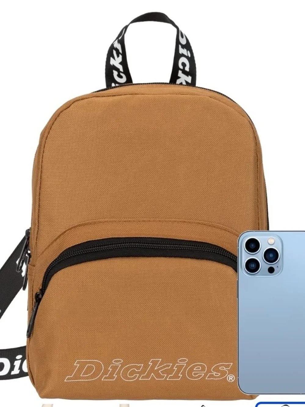 Dickies Men’s Tan Mini Backpack - Casual Everyday Bag